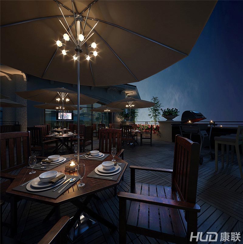 广州巴森星座餐厅设计户外餐厅效果图