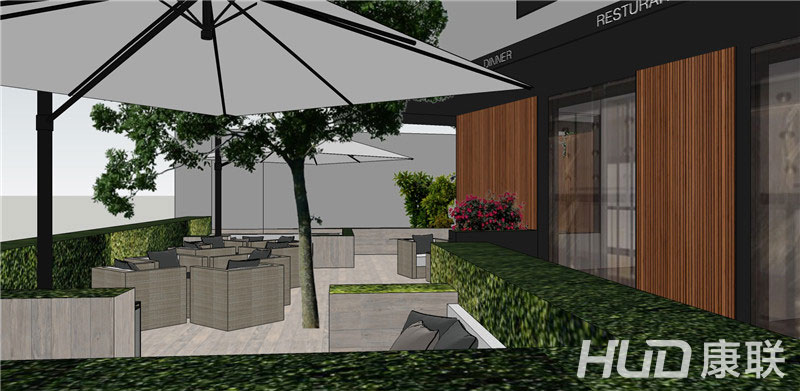 斐济餐厅设计露天餐区设计效果图4