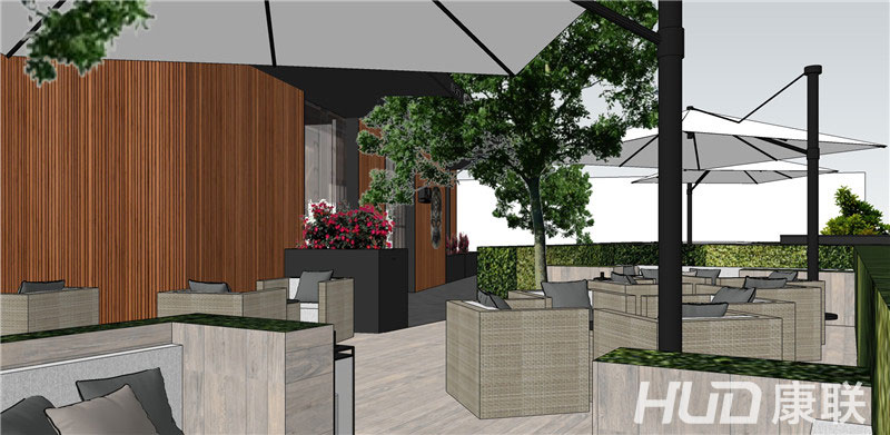 斐济餐厅设计露天餐区设计效果图6